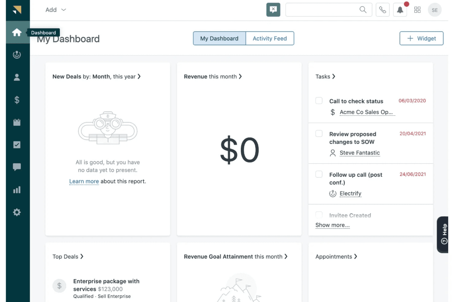 Zendesk Sell keskittää yhteystiedot, kaupat, myyntiputken seurannan, myynnin aktivoinnin ja toiminnan raportoinnin.