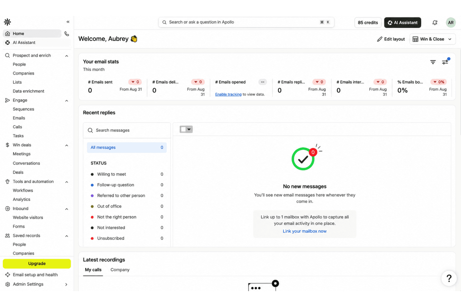 Apollo.io unifies sales intelligence, prospecting, enrichment, and outreach.