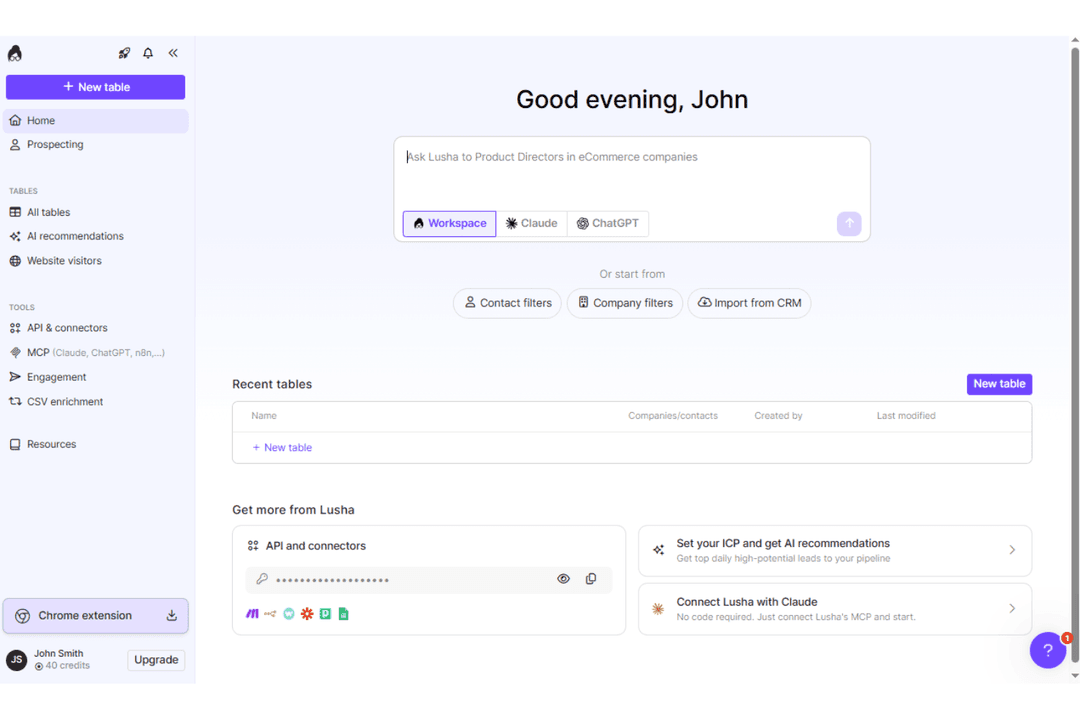 Lusha simplifies B2B prospecting with verified contact and company data.
