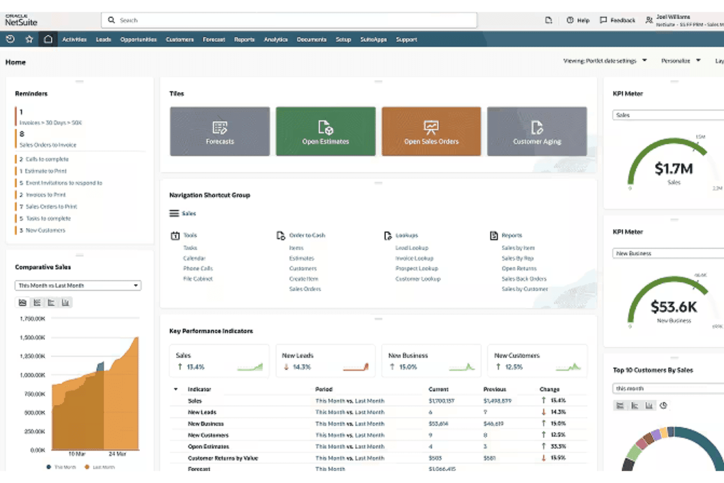 oracle-netsuite-crm-crm software for professional services-screenshot