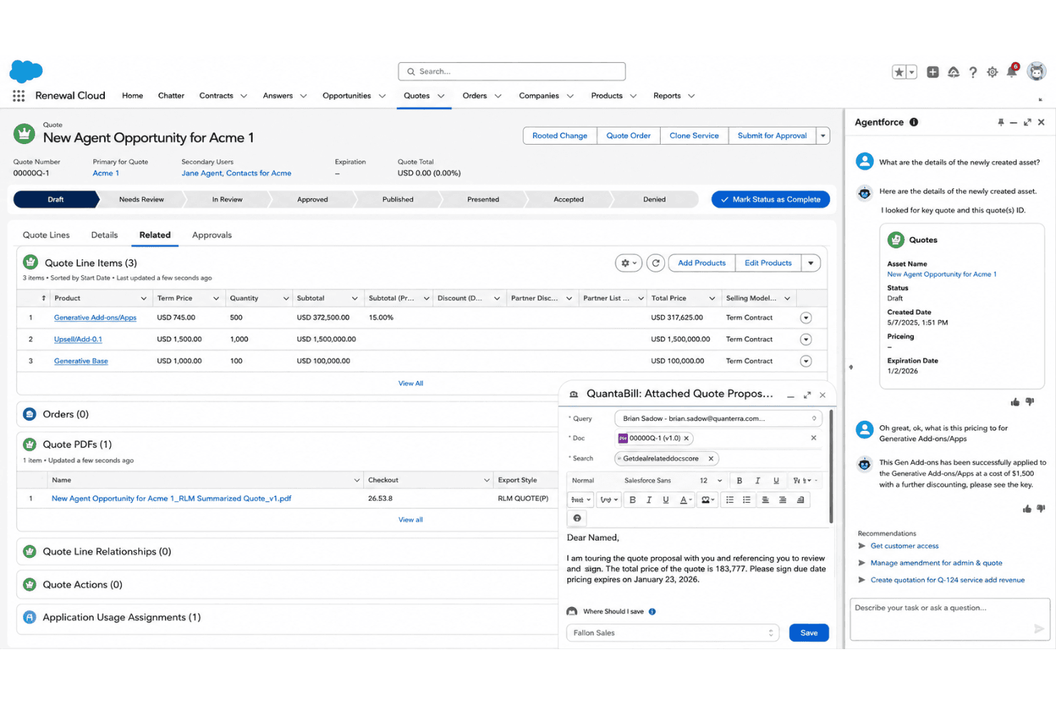 agentforce-sales-crm software for professional services-screenshot