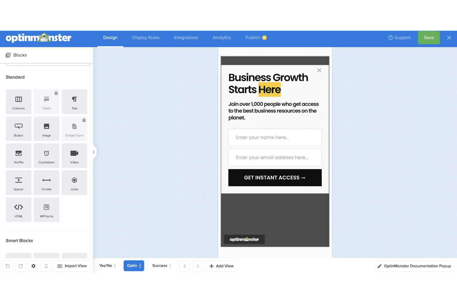 OptinMonster screenshot