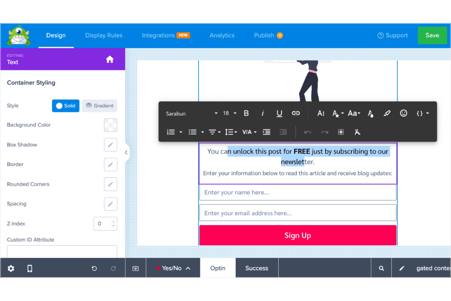 OptinMonster screenshot