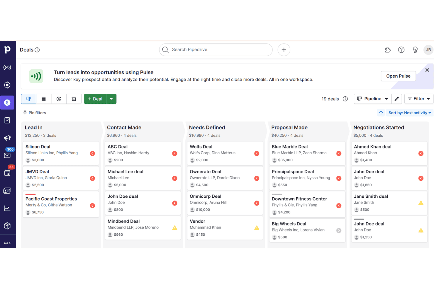 Pipedrive CRM screenshot