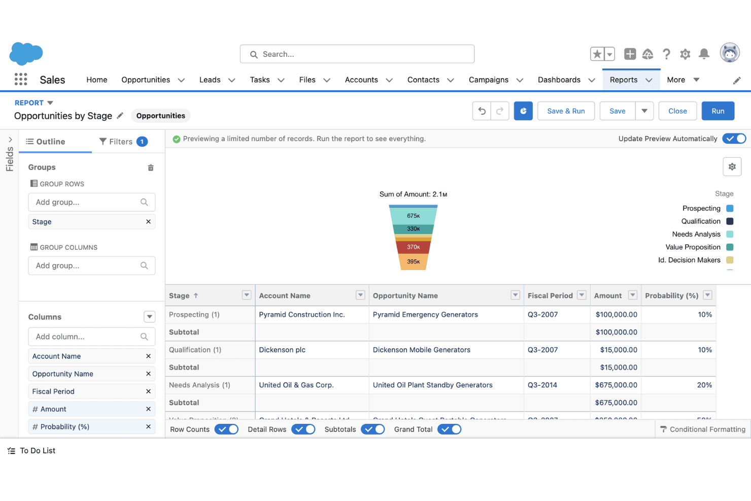 Salesforce screenshot