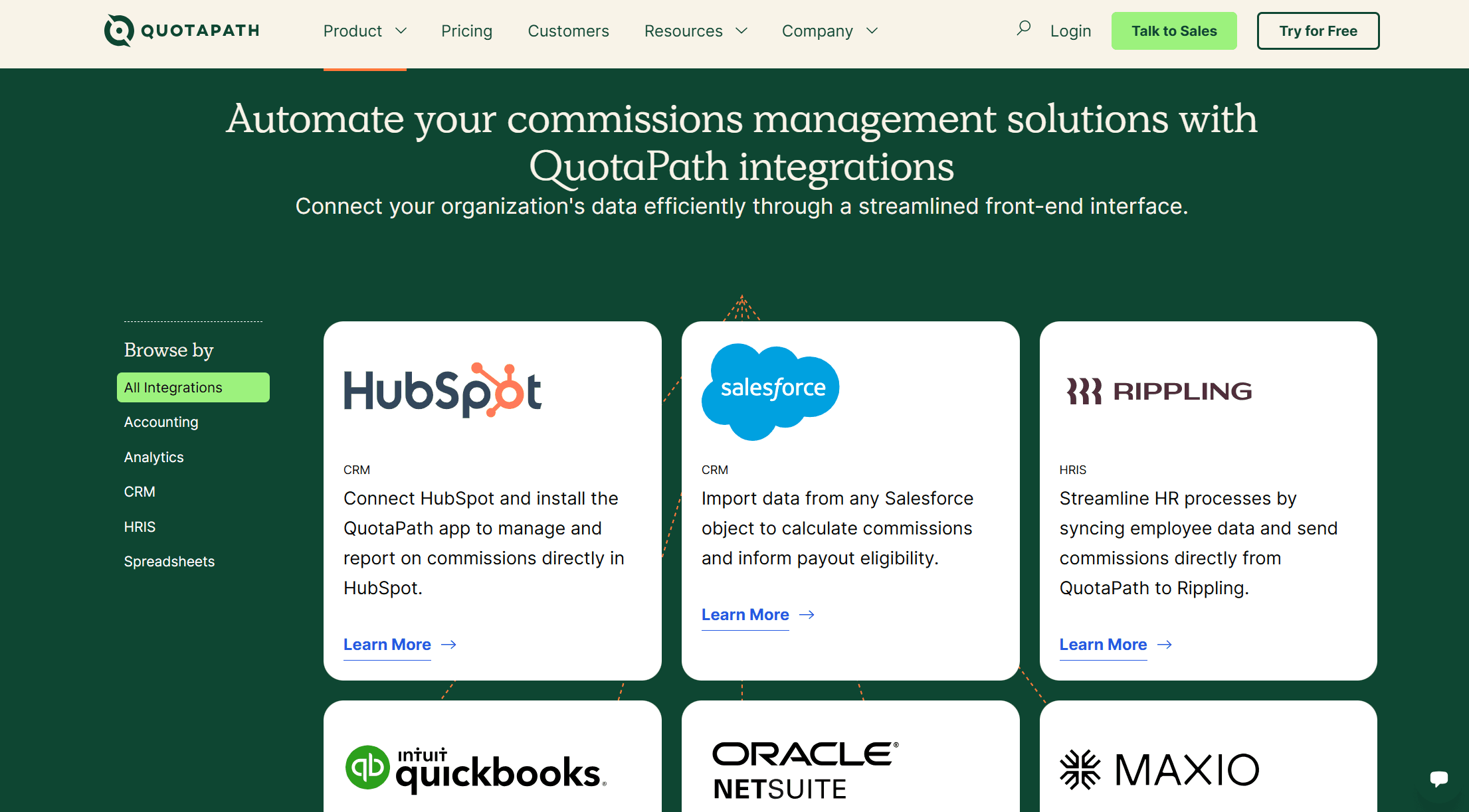 QuotaPath screenshot