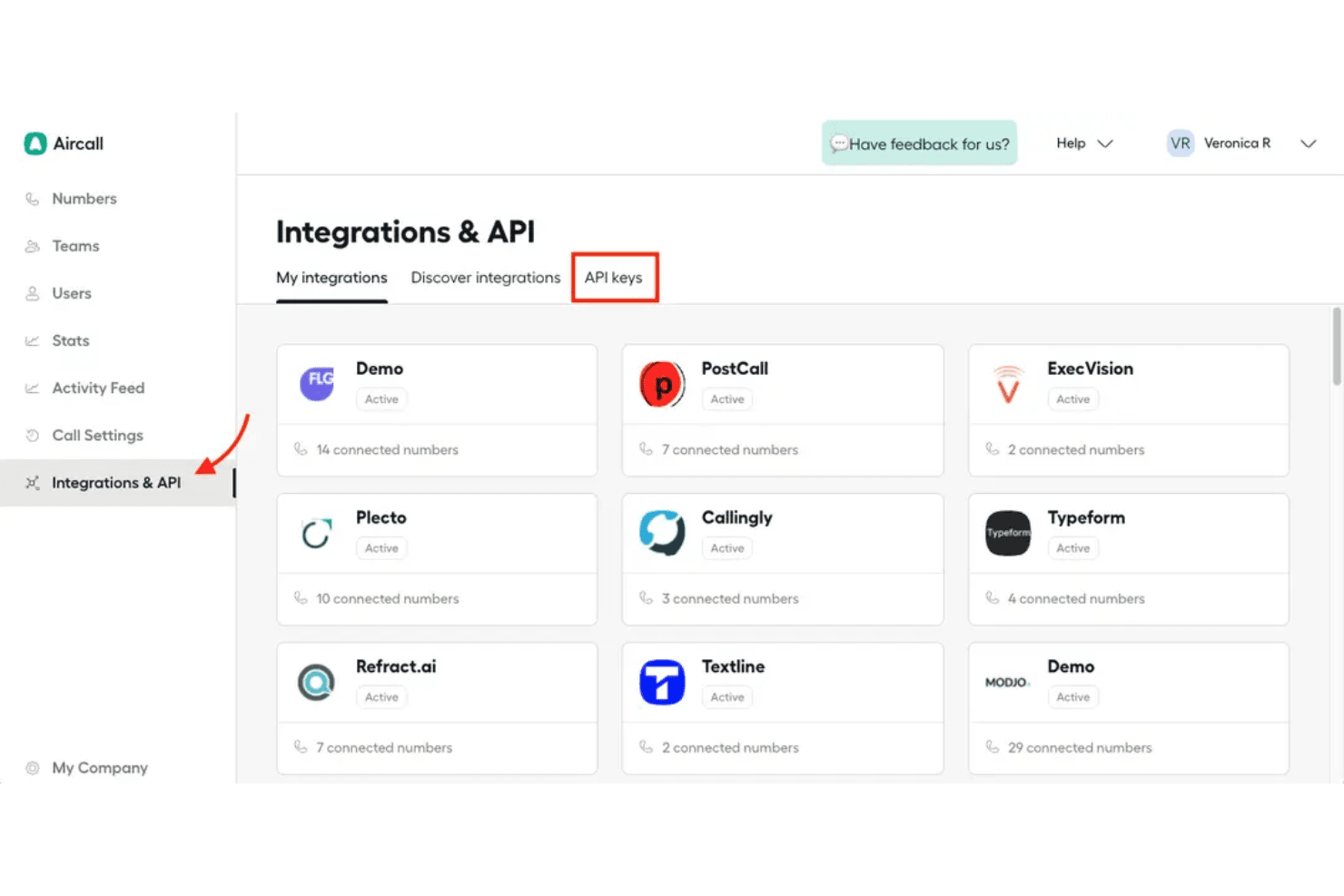 Aircall screenshot