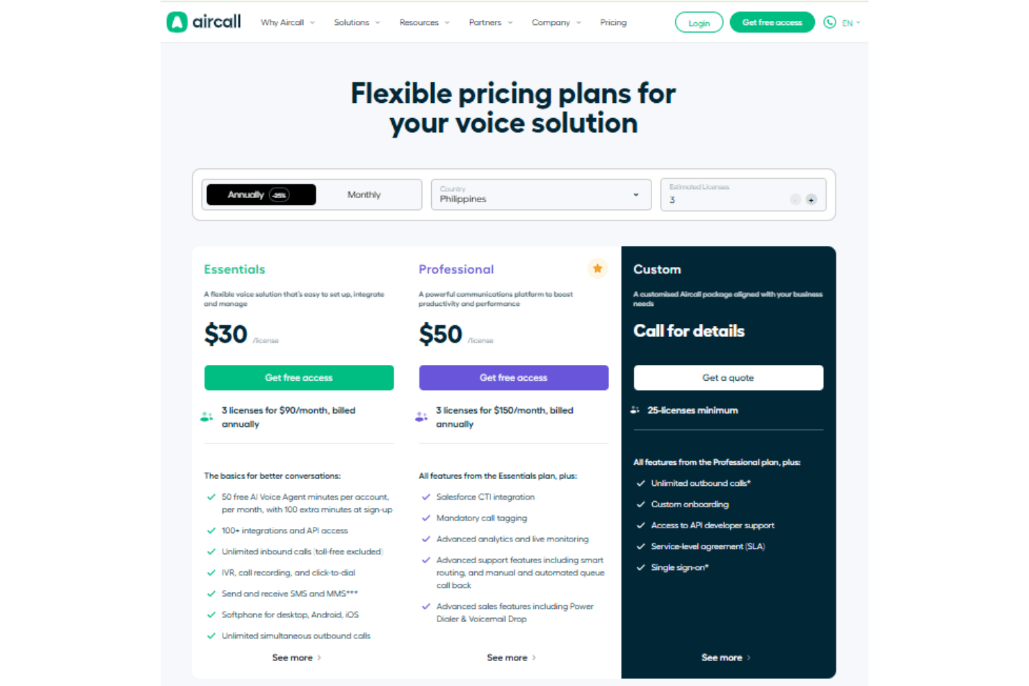 Aircall screenshot
