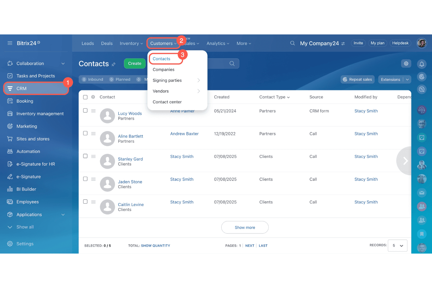 Bitrix24 screenshot