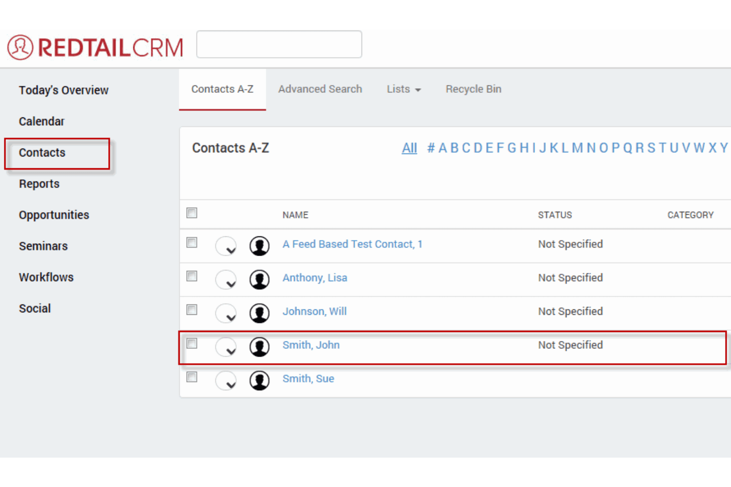 Redtail CRM screenshot