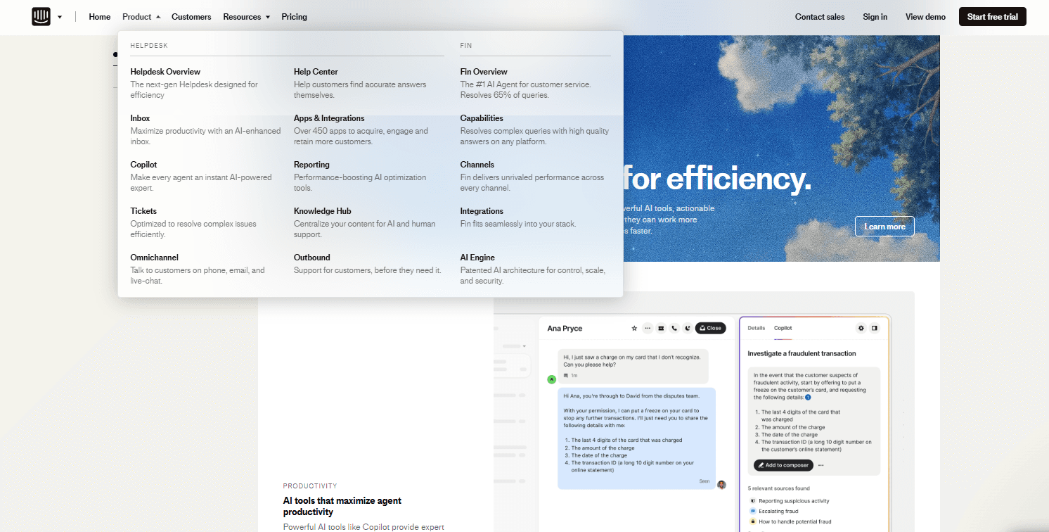 Intercom screenshot