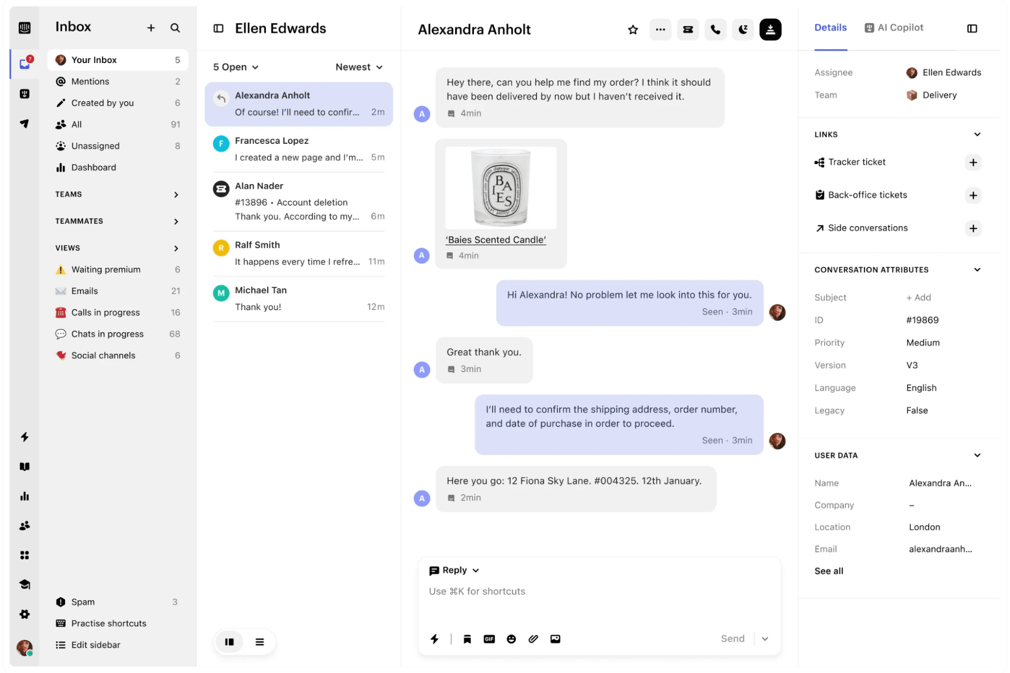 Intercom screenshot