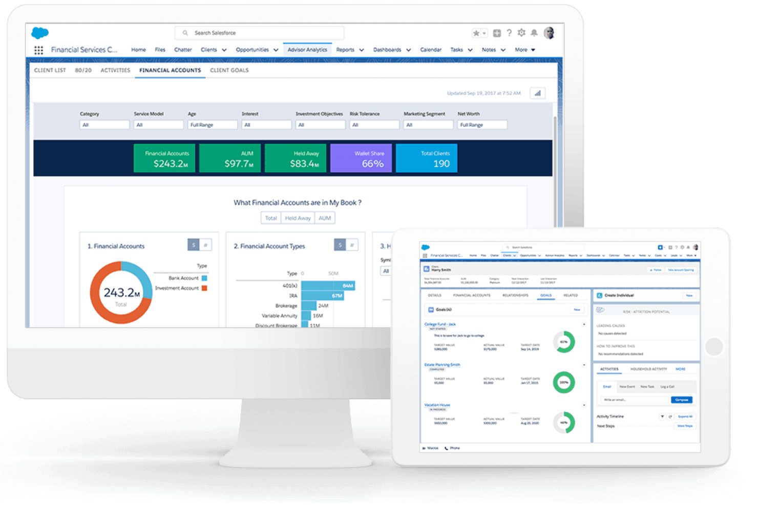 Salesforce Financial Services Cloud screenshot