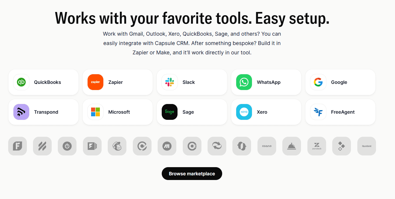 Capsule CRM screenshot