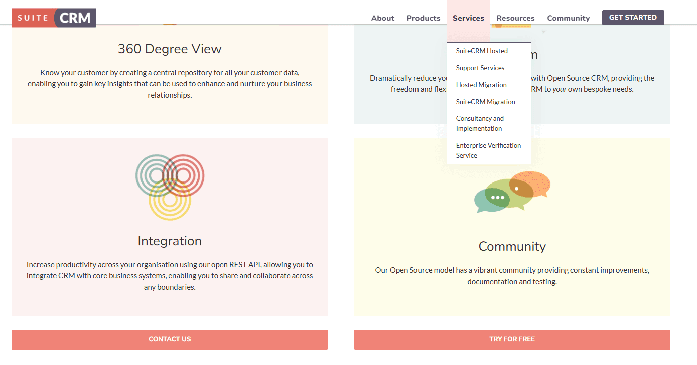 SuiteCRM screenshot