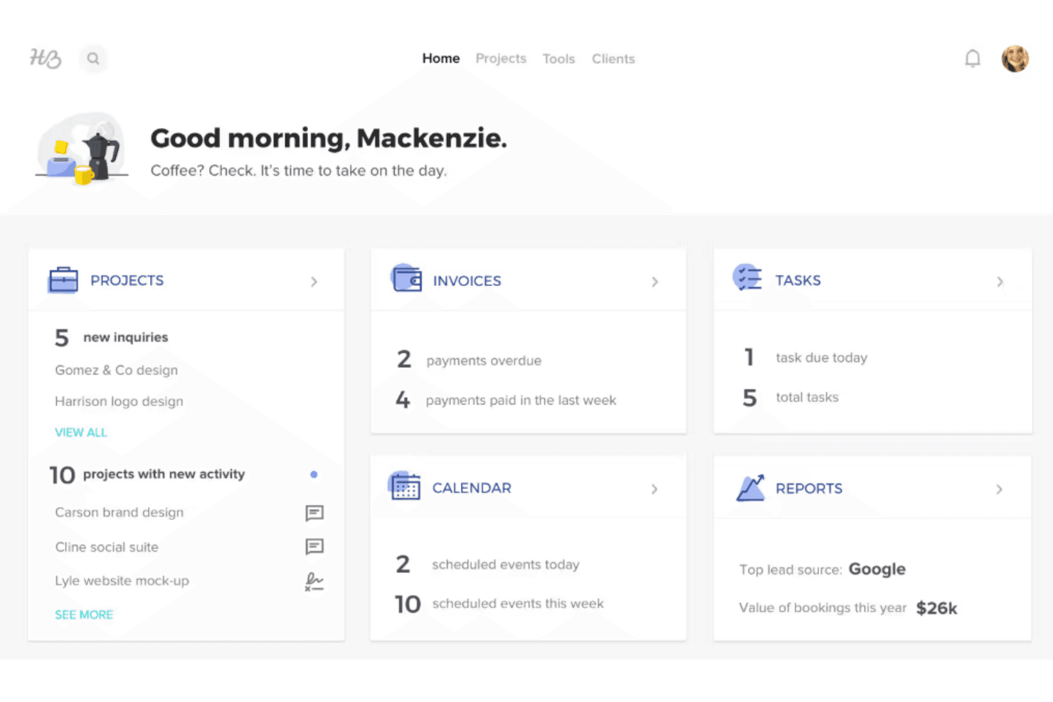 HoneyBook screenshot