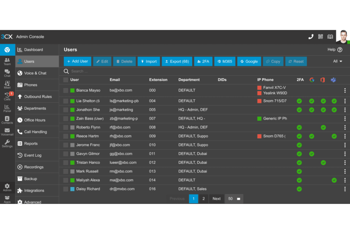3CX screenshot