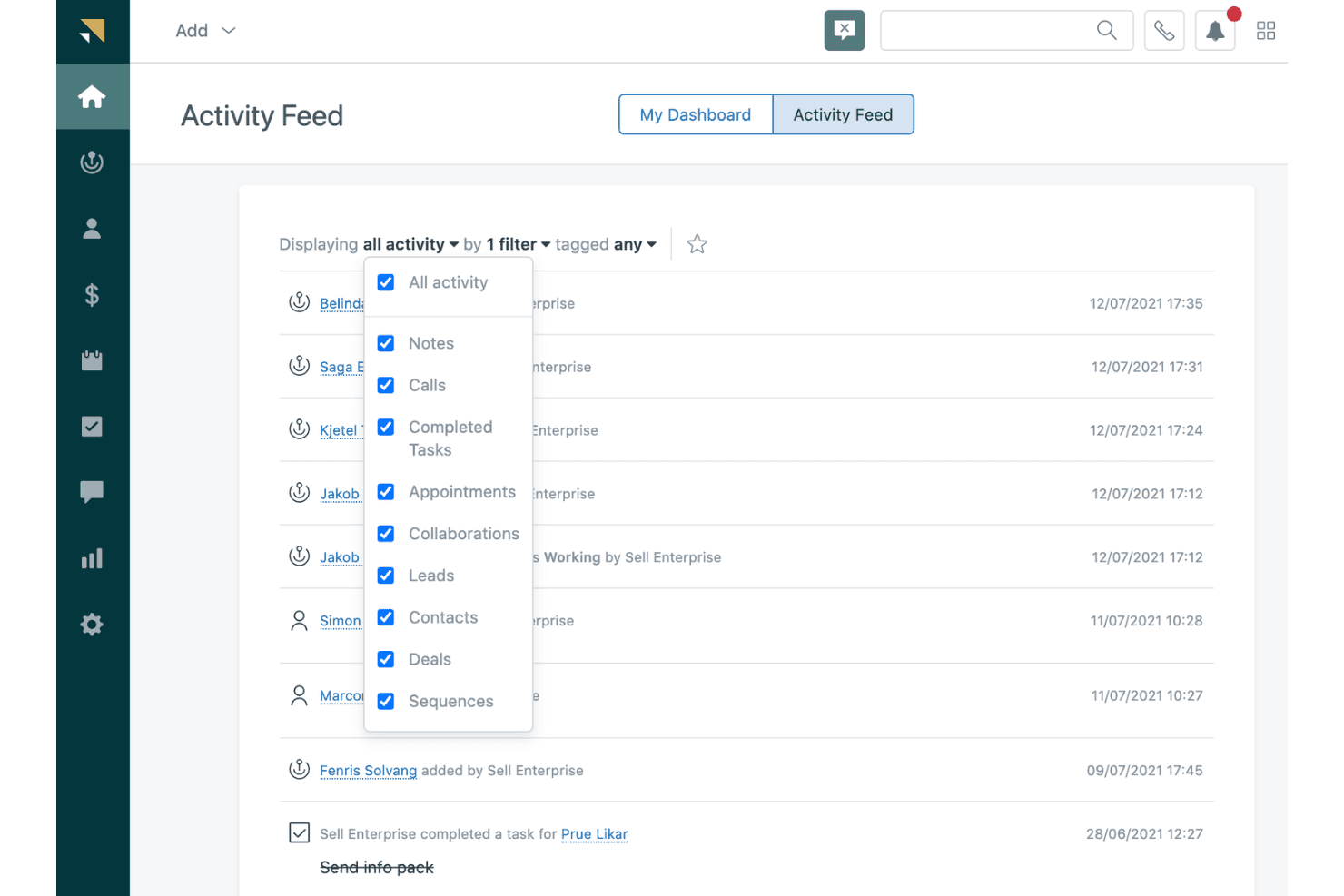 Zendesk Sell screenshot