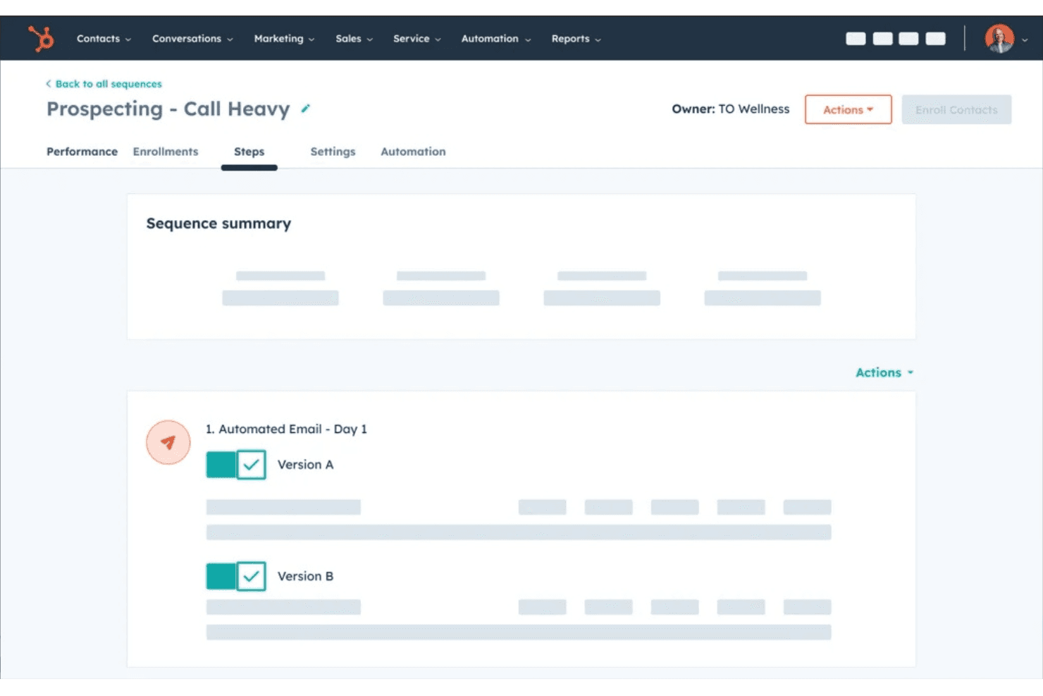 HubSpot CRM screenshot