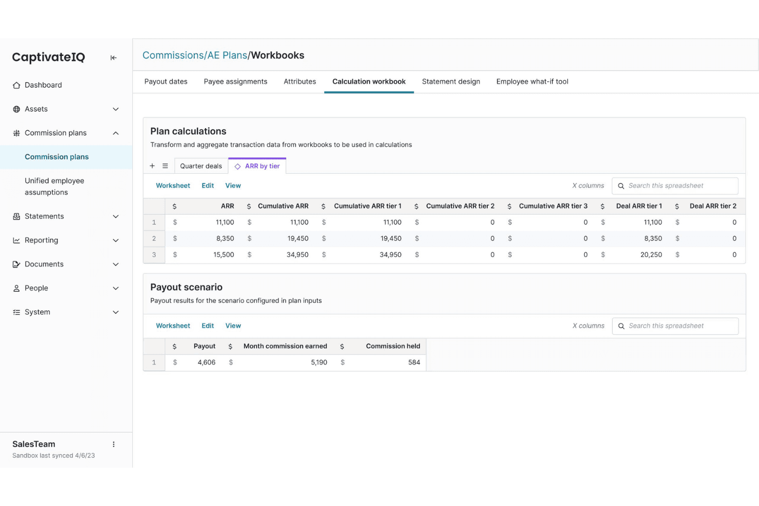 CaptivateIQ screenshot