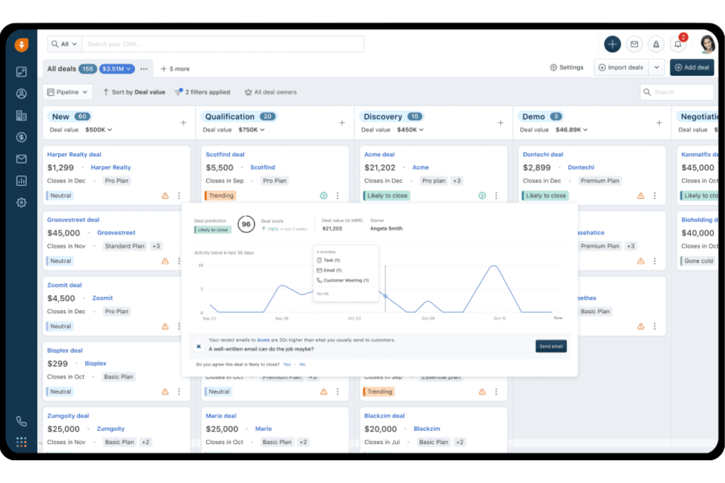 Freshsales screenshot