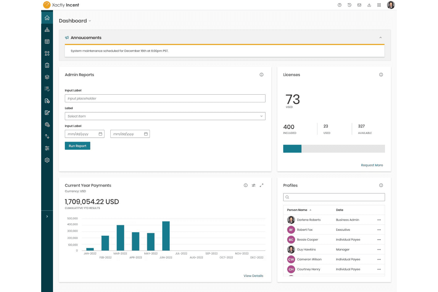 Xactly automates commissions, payouts, and sales performance analytics.