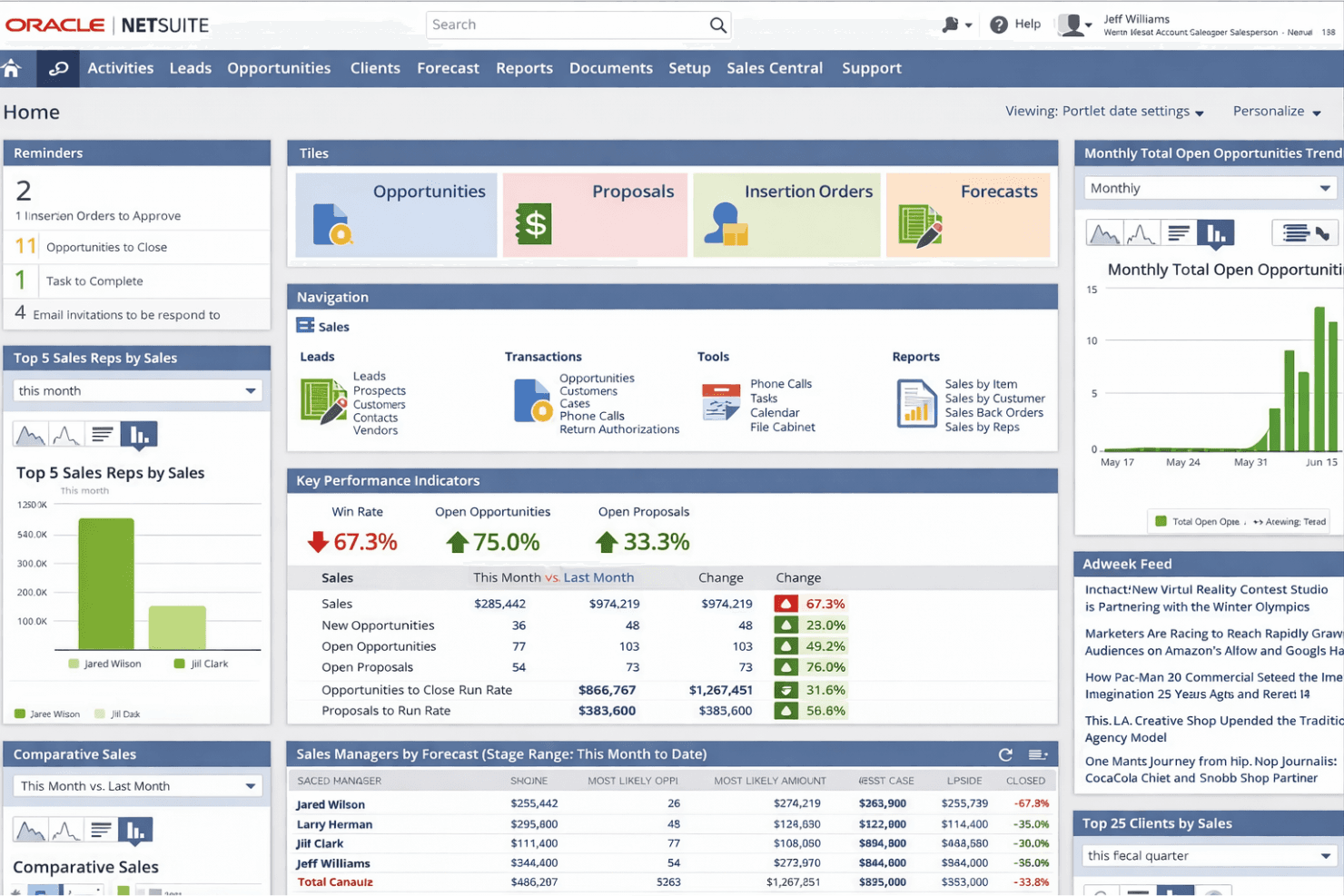 NetSuite CRM centralizes customer data and streamlines sales workflows.