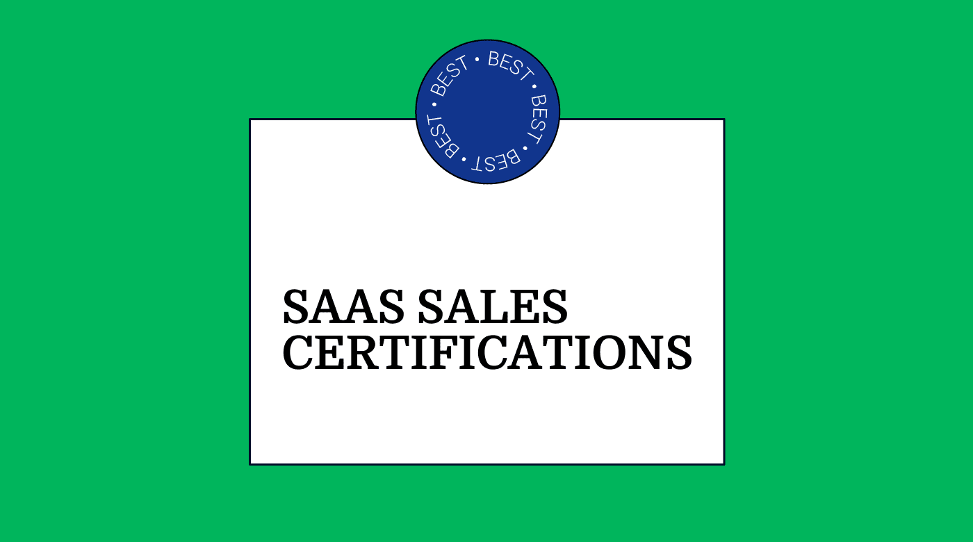 Saas sales certifications generic best of