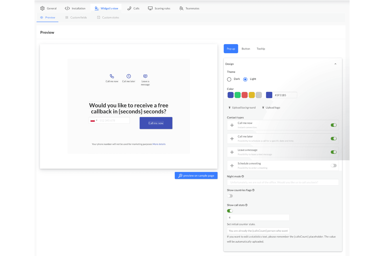 screenshot - Avis CallPage 2026 : Avantages, Inconvénients, Fonctionnalités et Tarification