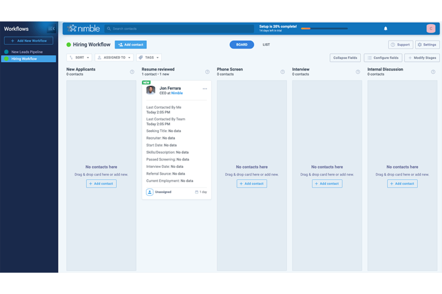 screenshot - Nimble CRM Review: Pros, Cons, Features and Pricing