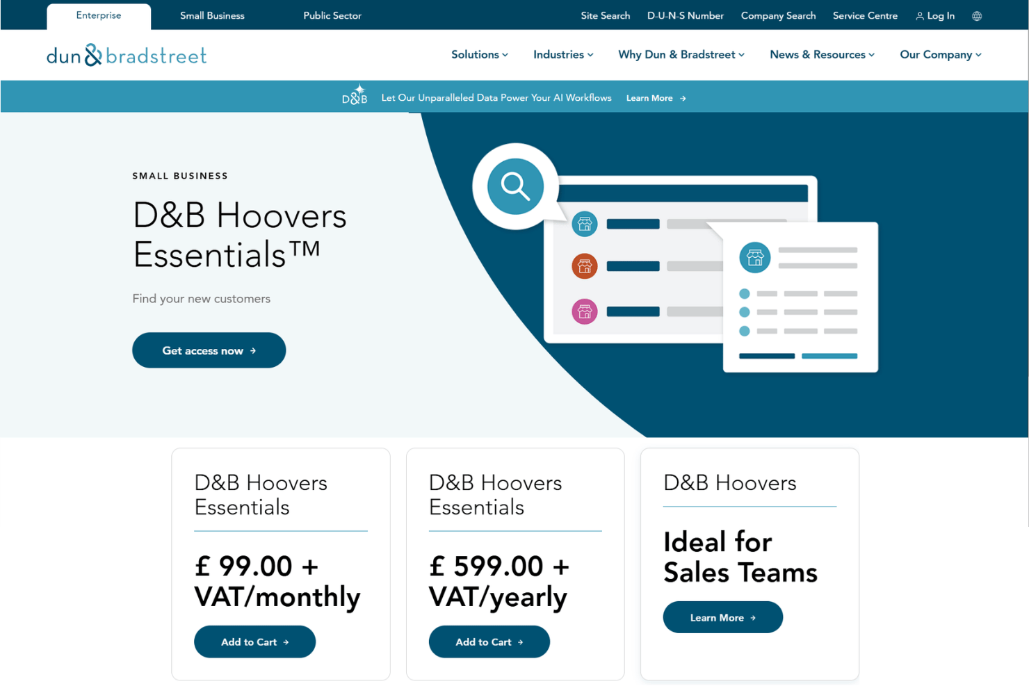 screenshot - D&amp;B Hoovers Review: Pros, Cons, Core Features, and Pricing