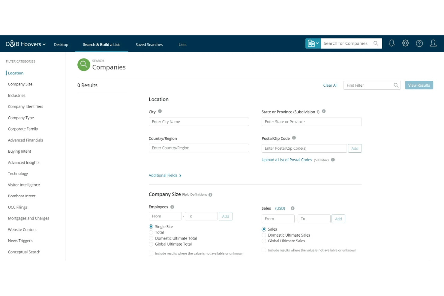 screenshot - D&B Hoovers Review 2026: Pros, Cons, Core Features, and Pricing