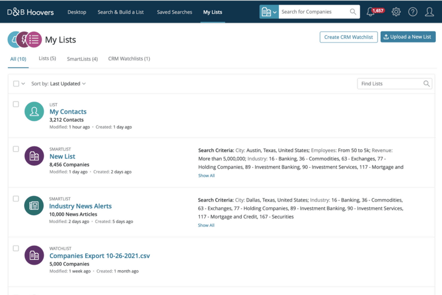 screenshot - D&B Hoovers Review 2026: Pros, Cons, Core Features, and Pricing