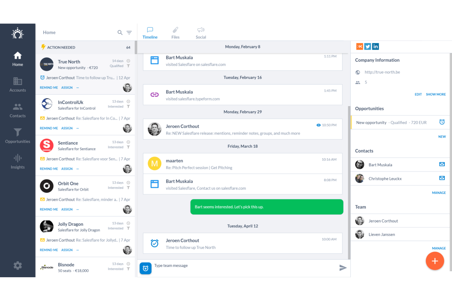 Salesflare automates data entry, tracks interactions, and manages pipelines.