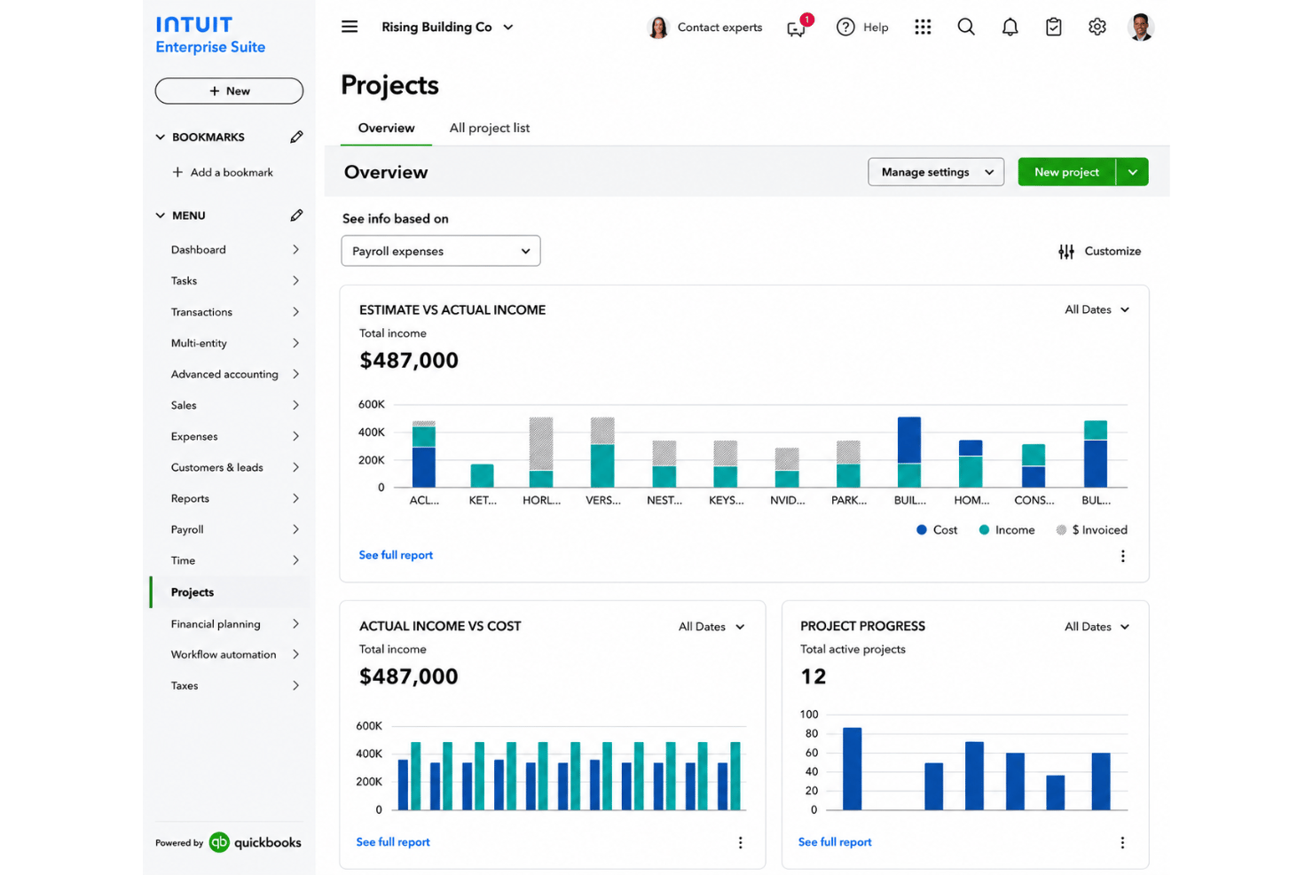 screenshot - Intuit Enterprise Suite Review 2026: Pros, Cons, Features, and Pricing