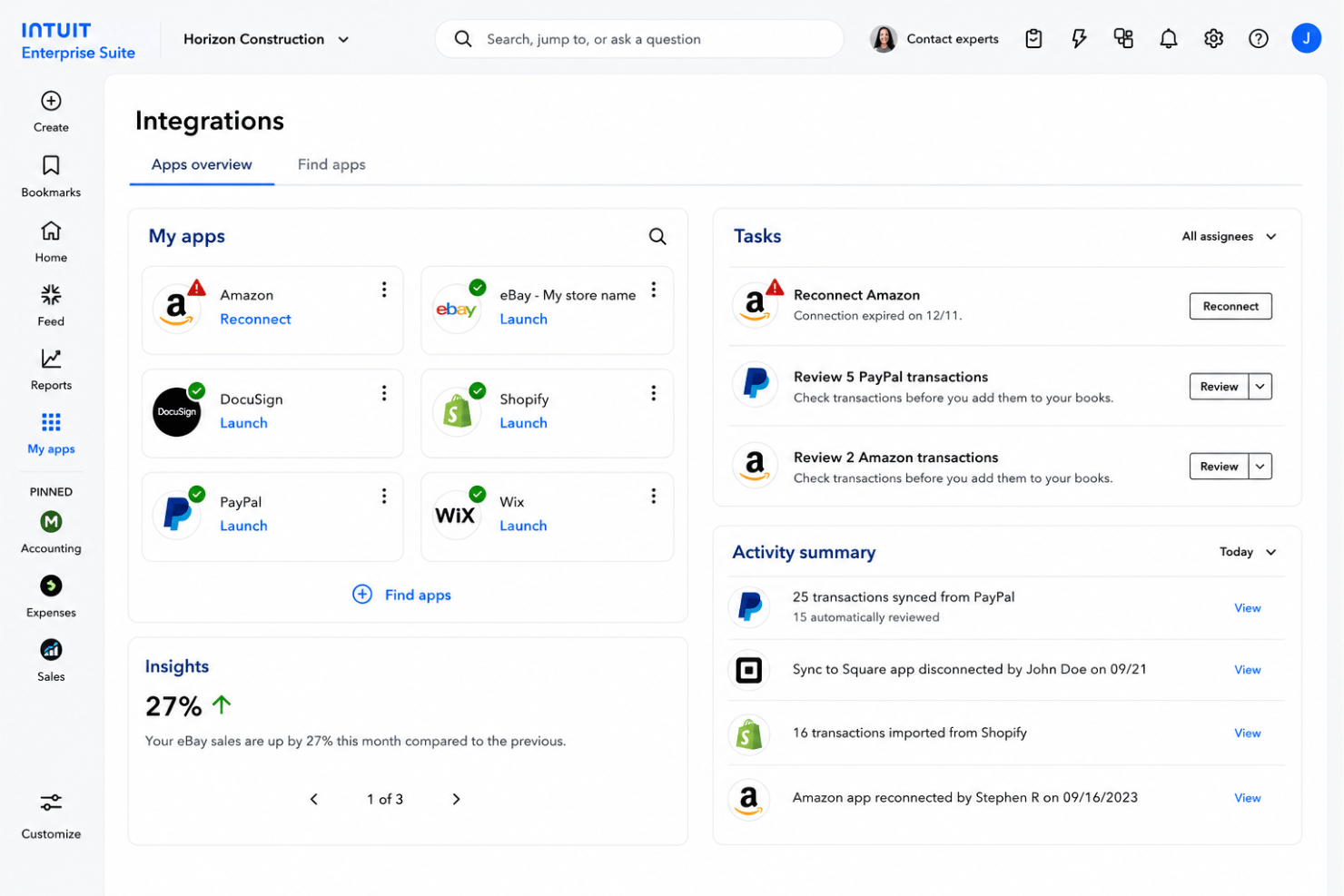 screenshot - Intuit Enterprise Suite Review 2026: Pros, Cons, Features, and Pricing