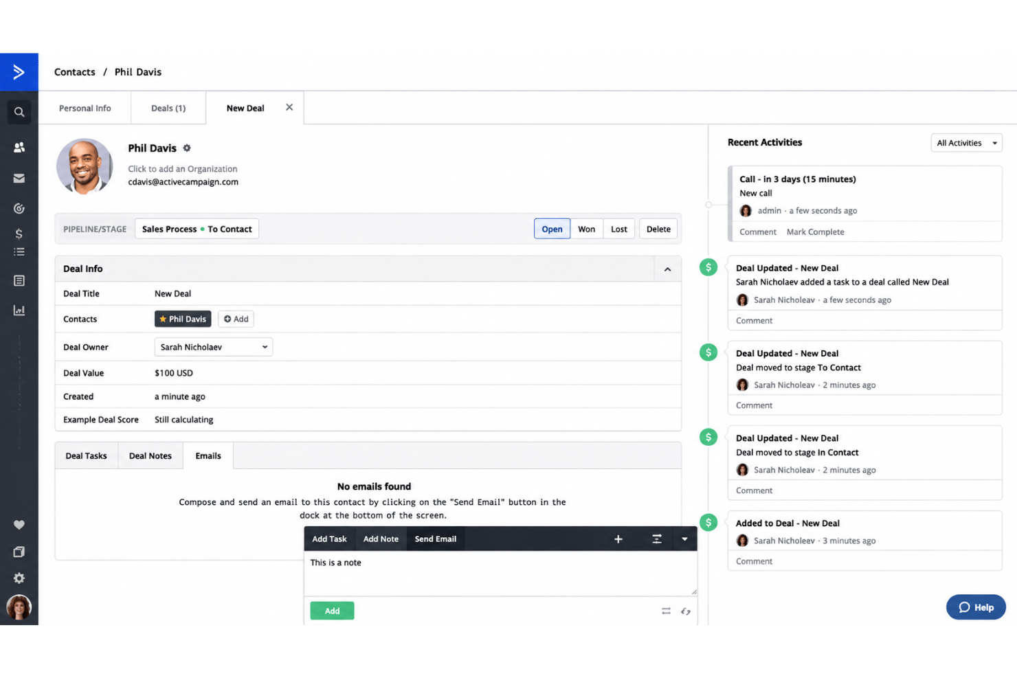 screenshot - Évaluation d’ActiveCampaign : avantages, inconvénients, fonctionnalités et tarifs