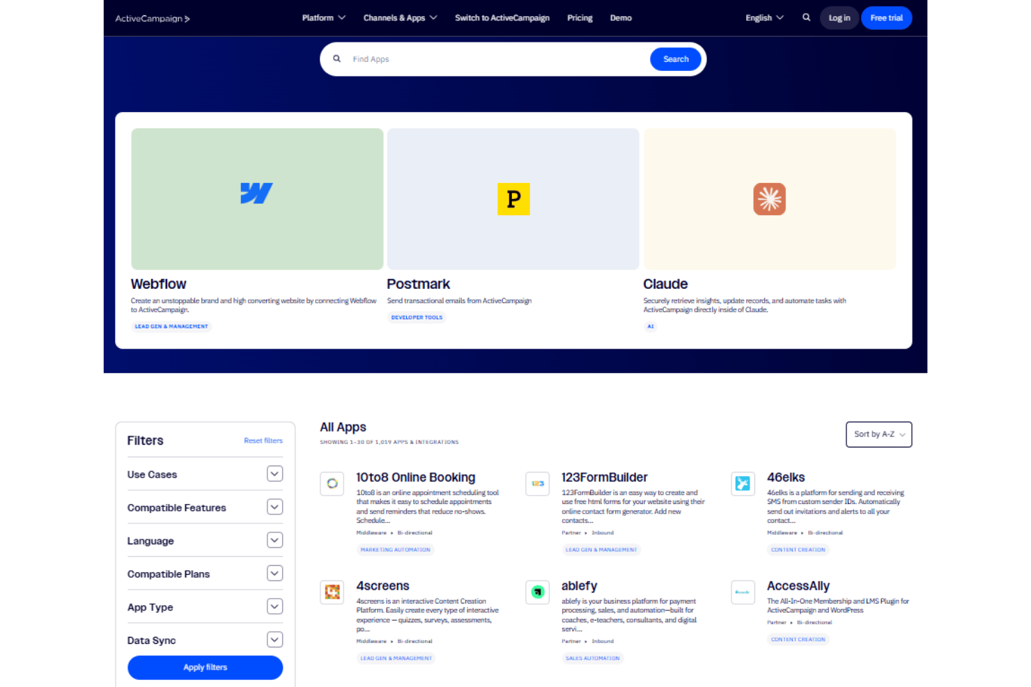 screenshot - Évaluation d’ActiveCampaign : avantages, inconvénients, fonctionnalités et tarifs
