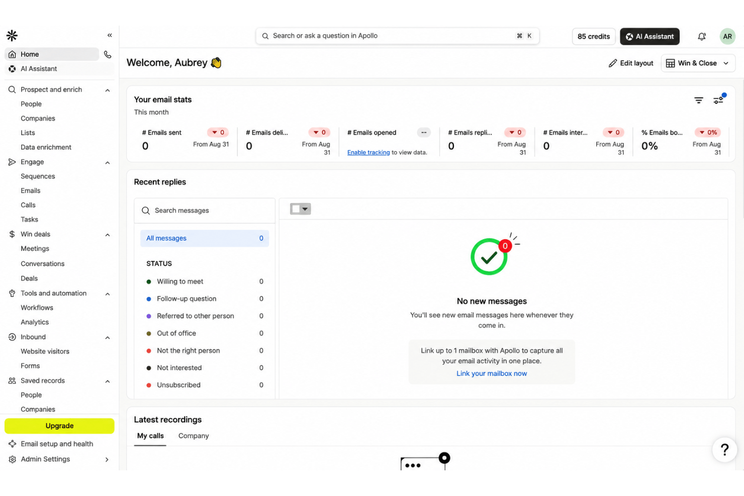 Apollo.io unifies sales intelligence, prospecting, enrichment, and outreach.