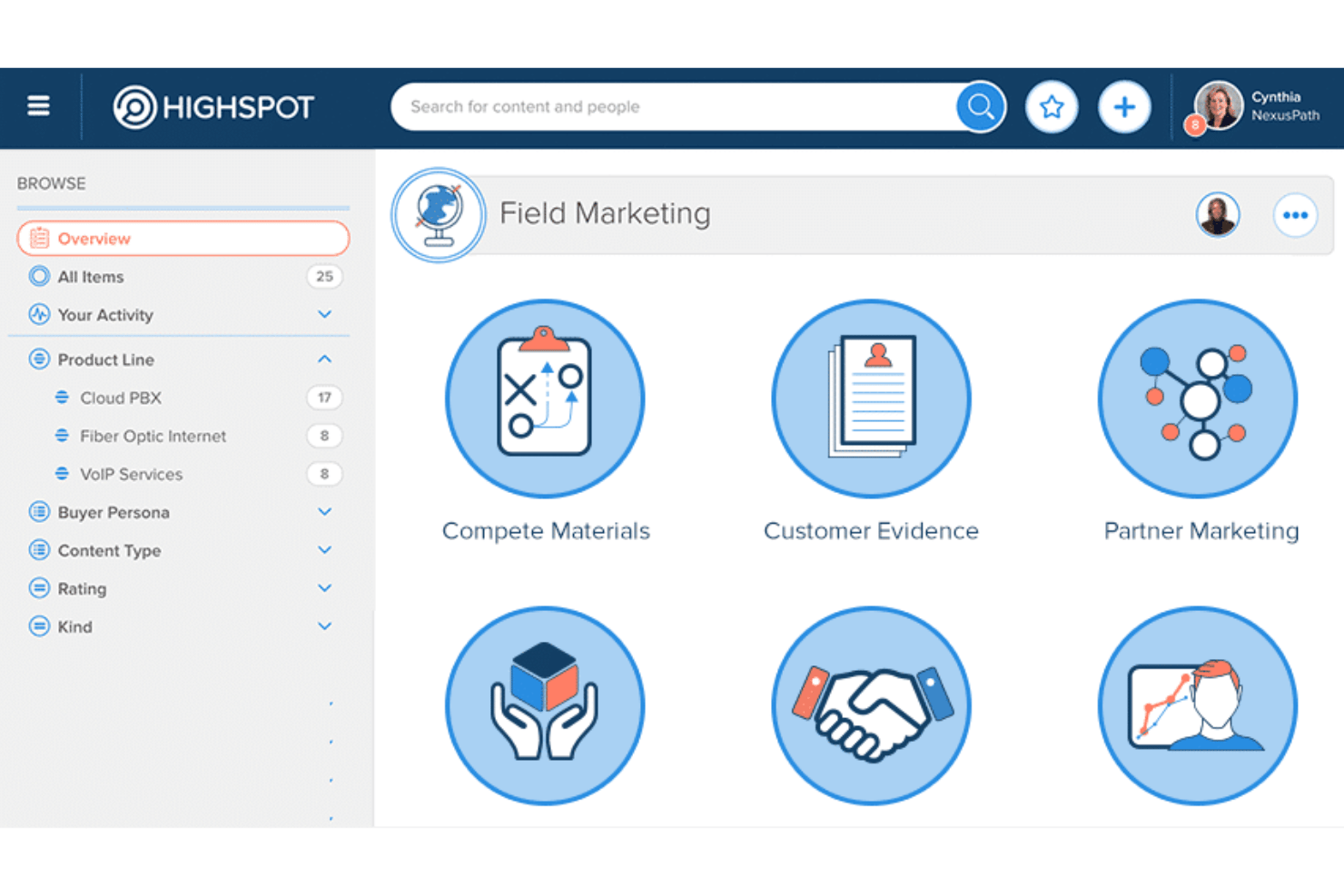 screenshot - Avis sur Highspot 2026 : Avantages, Inconvénients, Fonctionnalités et Tarifs