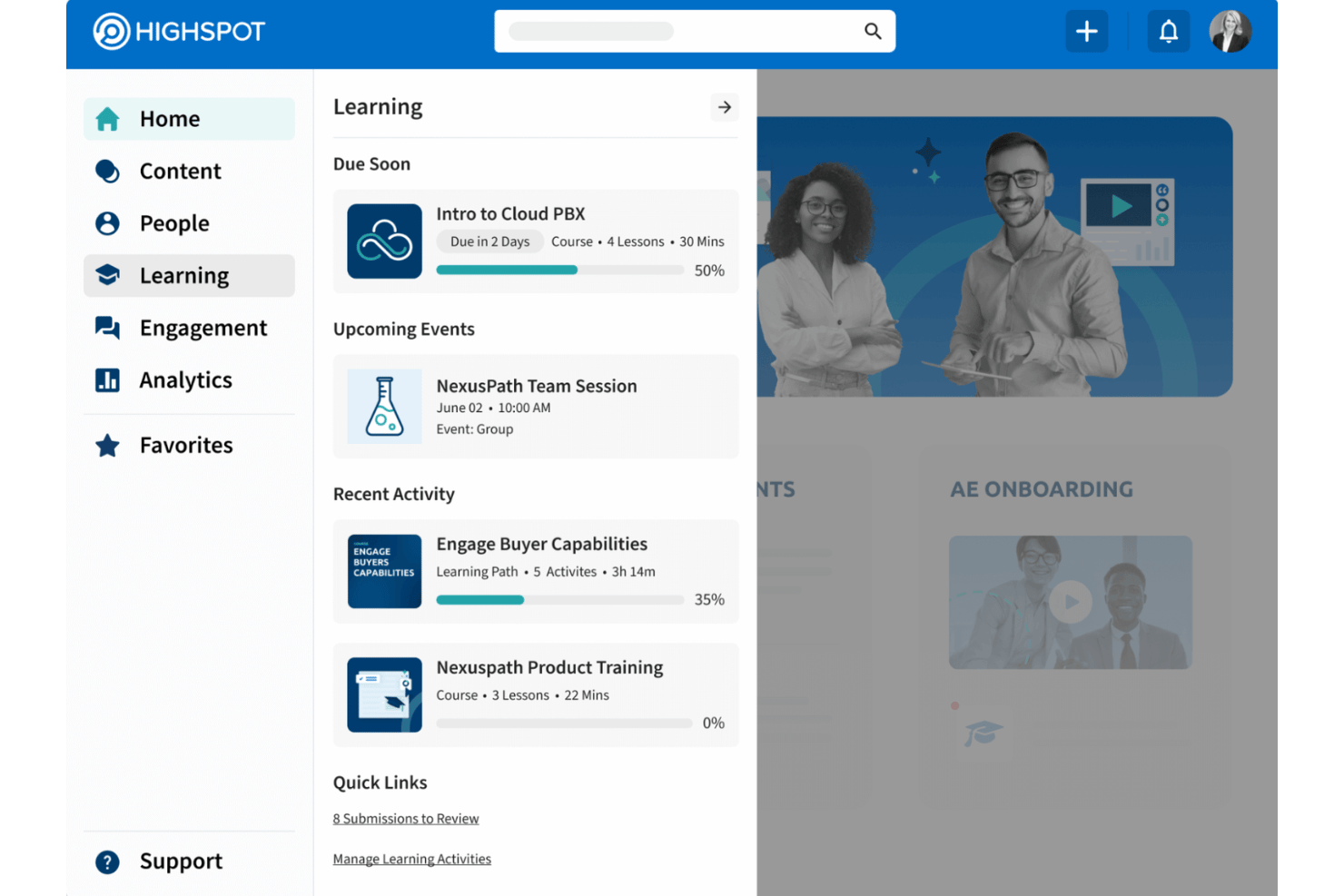 screenshot - Avis sur Highspot 2026 : Avantages, Inconvénients, Fonctionnalités et Tarifs