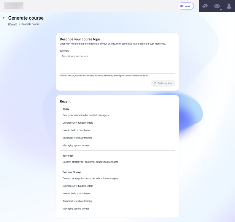 Absorb LMS's AI Image Controls &amp; Aura Create Authoring