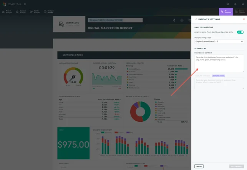 DashThis Introduces AI Insights Pro for Smarter Marketing Analysis