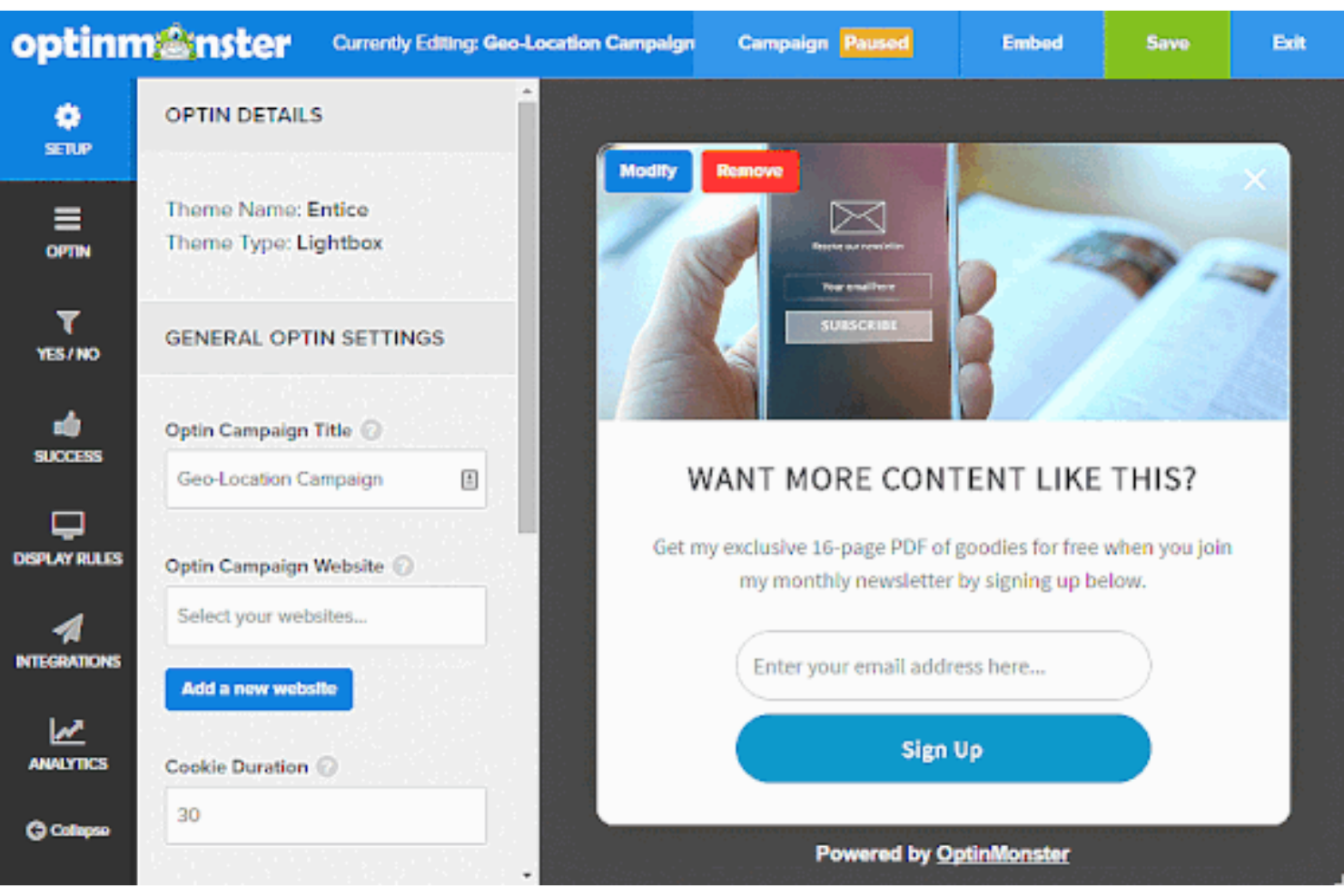 screenshot - OptinMonster Review: Pros, Cons, Features &amp; Pricing