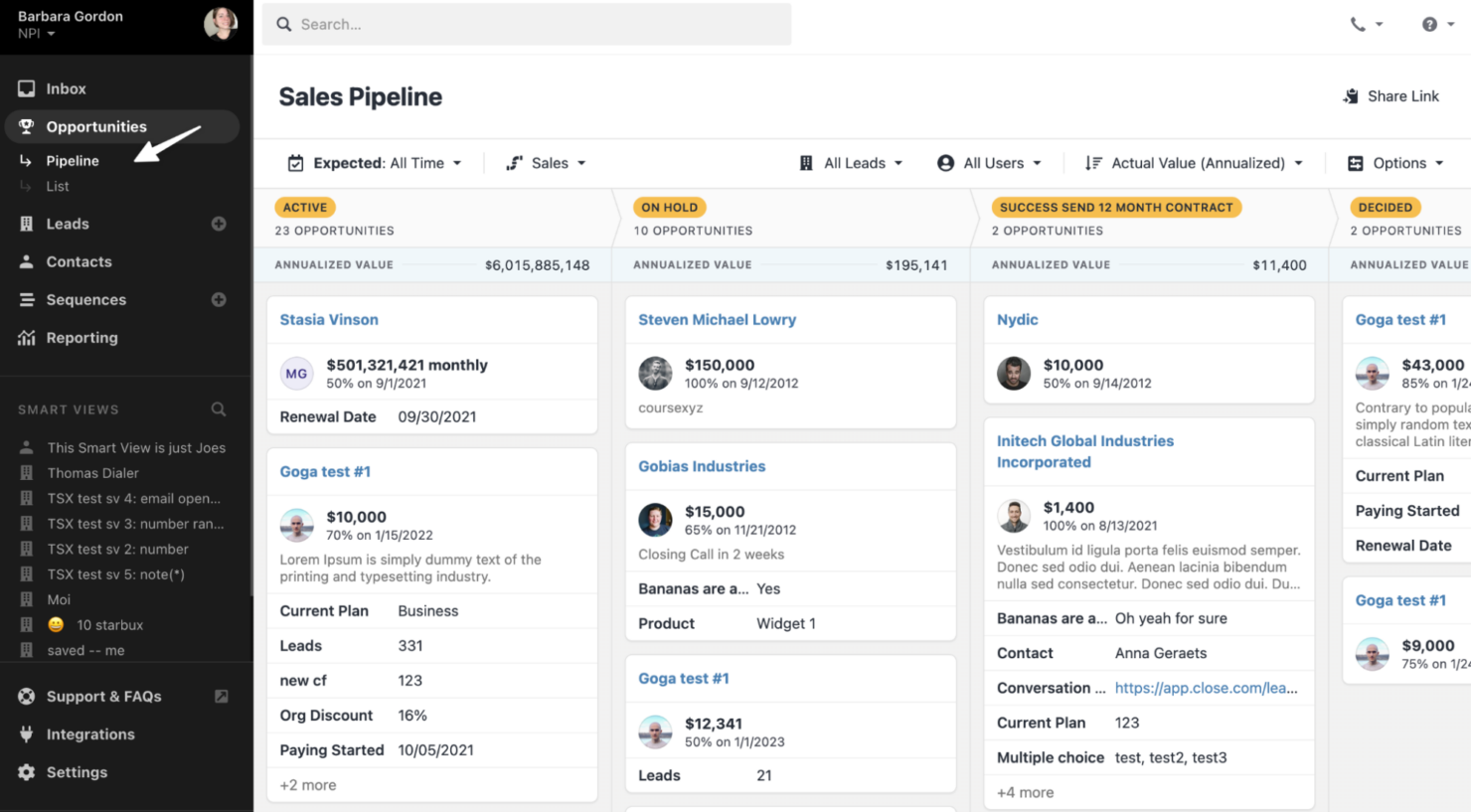 screenshot - Close CRM Review: Pros, Cons, Features and Pricing 