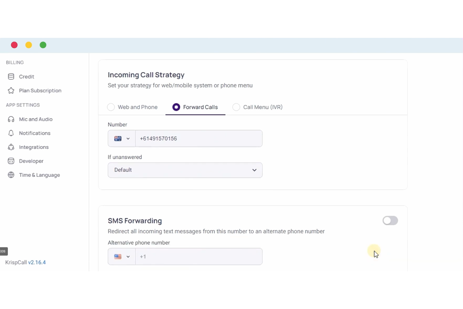 screenshot - KrispCall Review: Pros, Cons, Features and Pricing