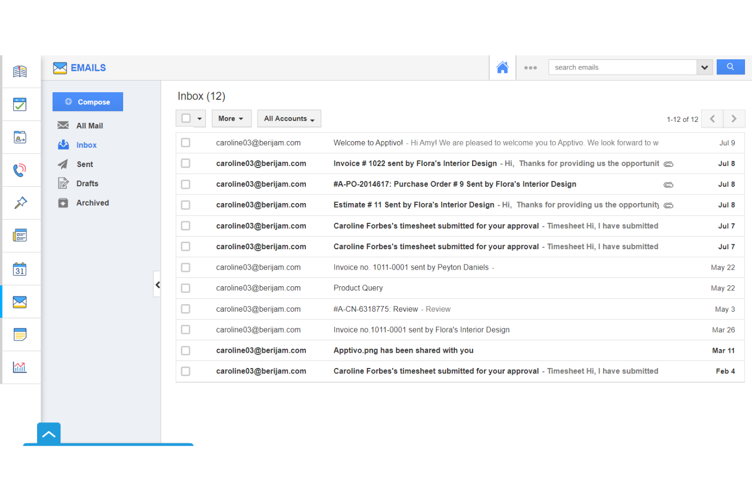 screenshot - Apptivo Review: Pros, Cons, Features and Pricing