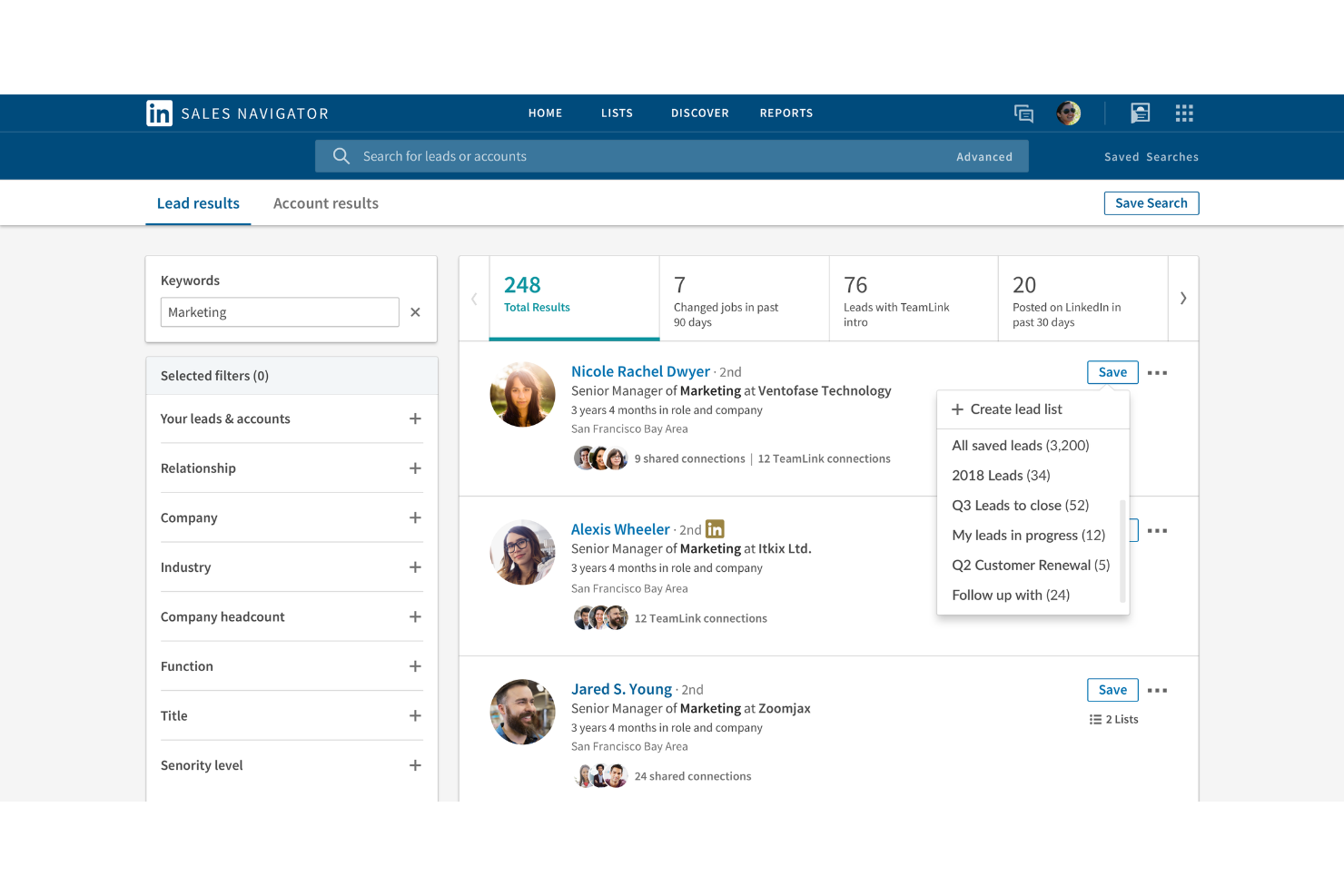screenshot - LinkedIn Sales Navigator Review: Pros, Cons, Features and Pricing