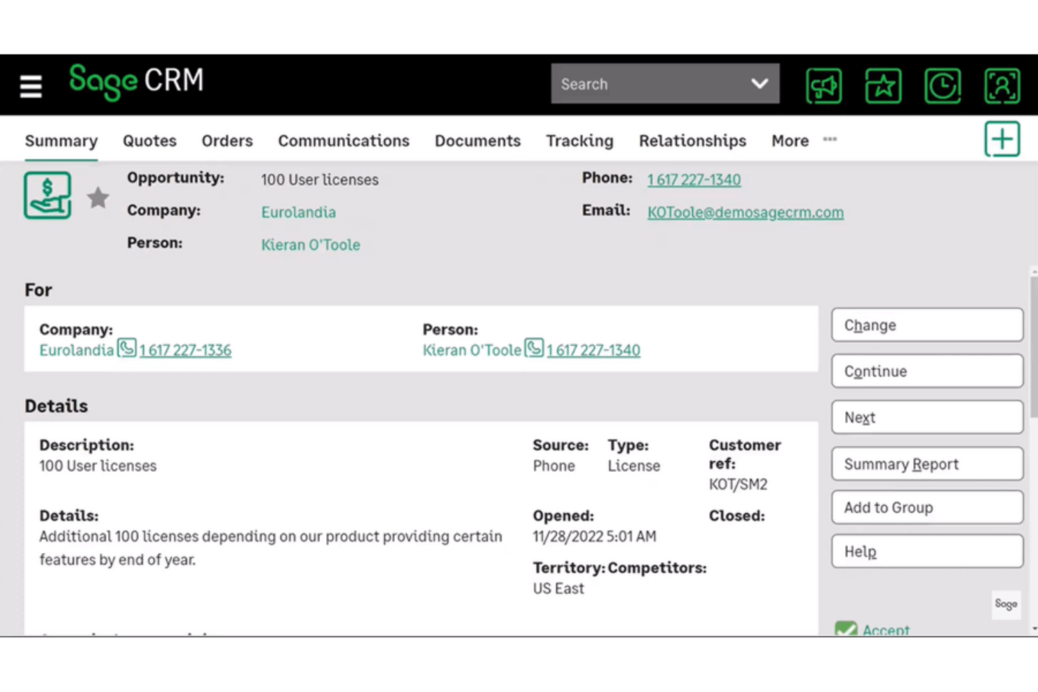 screenshot - Sage CRM Review: Pros, Cons, Features and Pricing