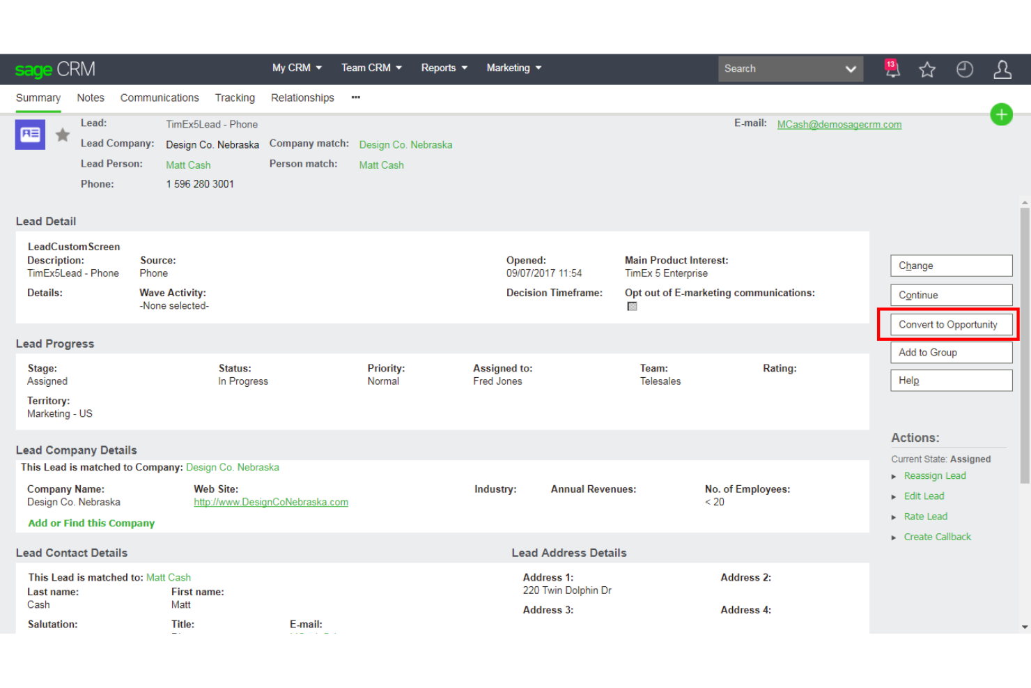 screenshot - Sage CRM Review: Pros, Cons, Features and Pricing